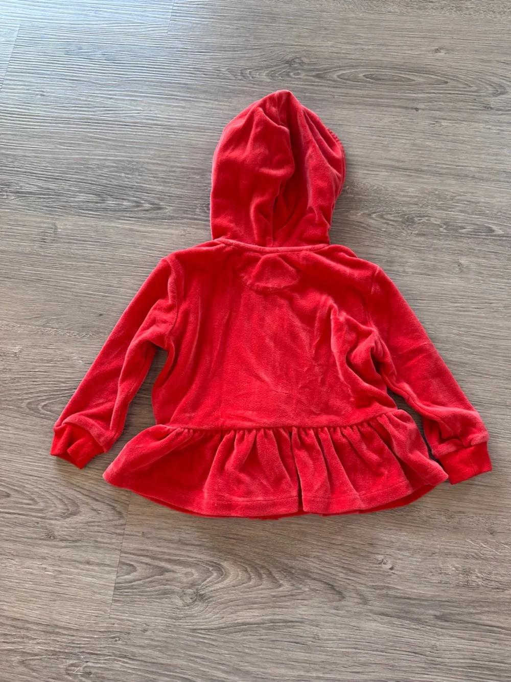 Ralph Lauren Baby Girls Red Velour Set - 12 Months - EUC